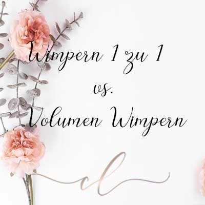 Wimpern 1 zu 1 vs. Volumen Wimpernverlängerung