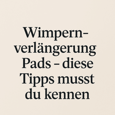 Wimpernverlängerung-Pads